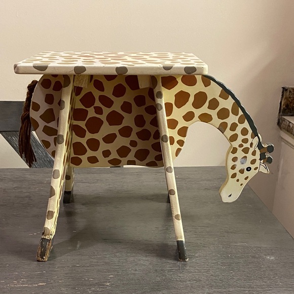 Other - Giraffe Shaped Wooden Stool